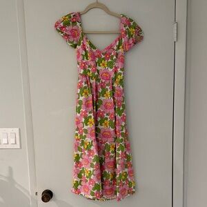 Show me your mumu Floral Pink and Green Dress